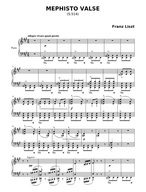 MEPHISTO VALSE – Franz Liszt