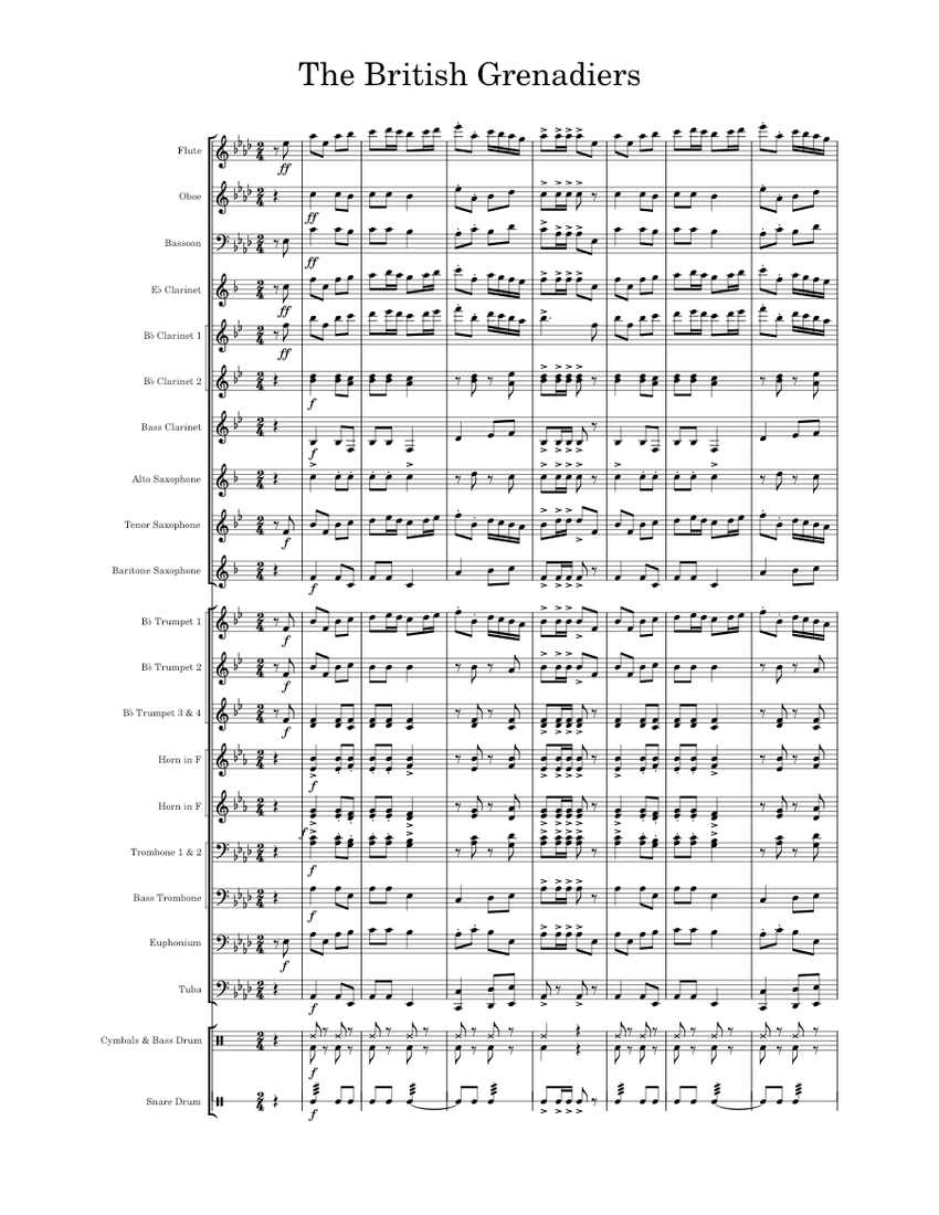 The British Grenadiers piano tutorial