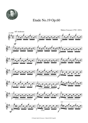 Etude No.3 Op.60 - Matteo Carcassi (1792 - 1853) Sheet Music for