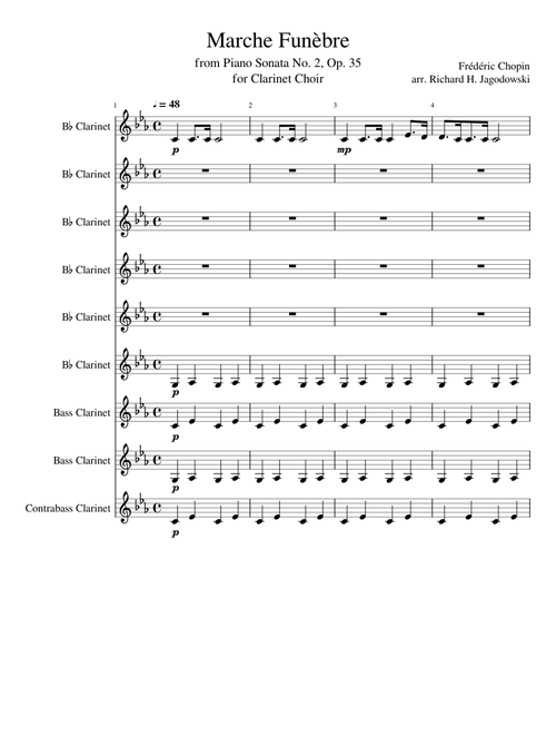 Marche Funèbre for Clarinet Choir
