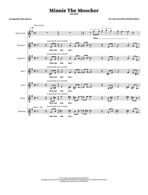 Minnie The Moocher (Arr. Deke Sharon) - Big Bad Voodoo Daddy (Choral)