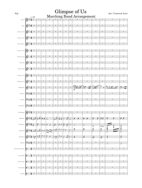 Glimpse of Us – Joji Glimpse of Us – Marching Band Arrangement