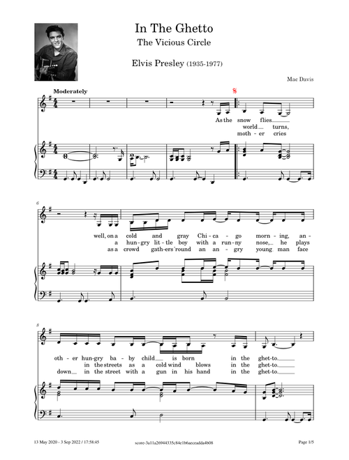 In the ghetto – Elvis Presley