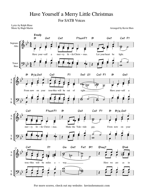 Have Yourself a Merry Little Christmas (SATB A Cappella) | Christmas Caroling