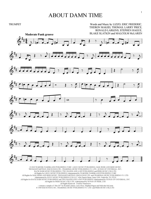About Damn Time - Lizzo (Trumpet Solo)