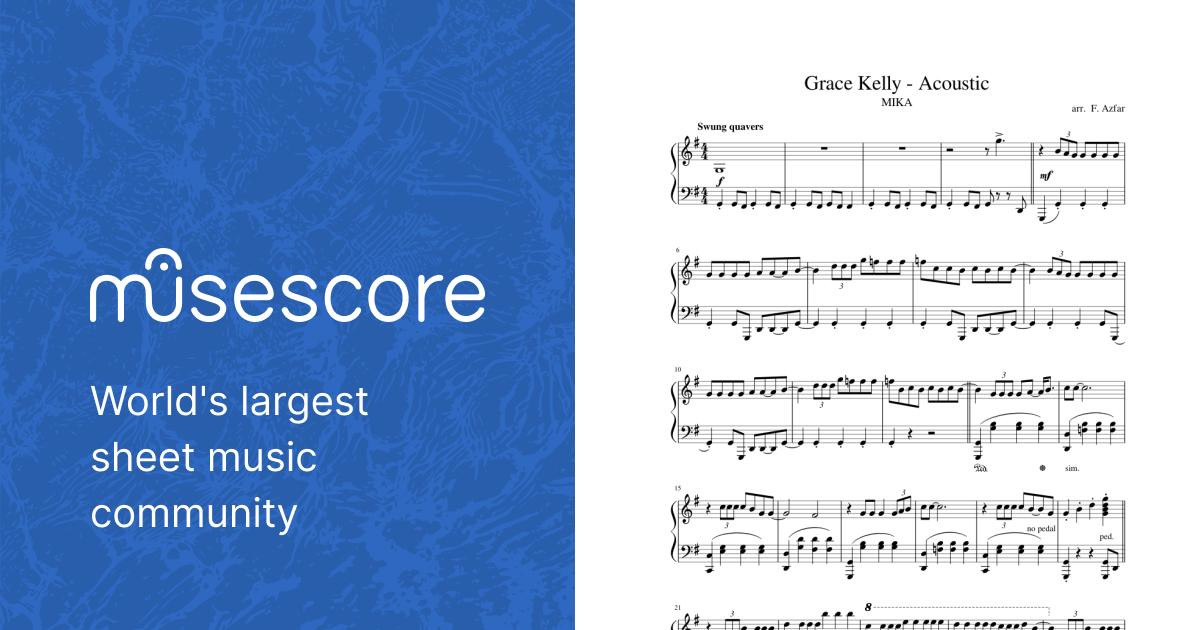 Grace Kelly - Acoustic Sheet Music for Piano (Solo