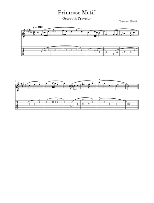 Primrose Motif – Yasunori Nishiki