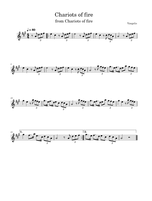 Chariots of fire - Vangelis (Alto sax)