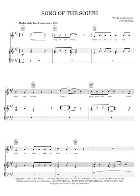 Free song of the south by Alabama sheet music | Download PDF or print on  Musescore.com