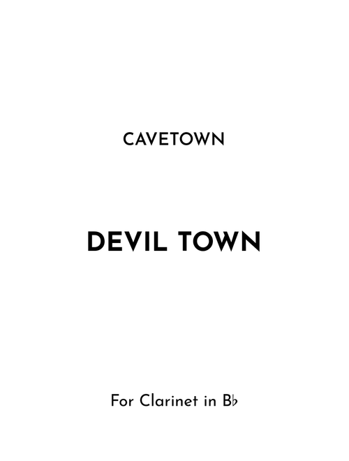 Devil Town (Arr. Jireh J.) - Cavetown (Clarinet Solo)