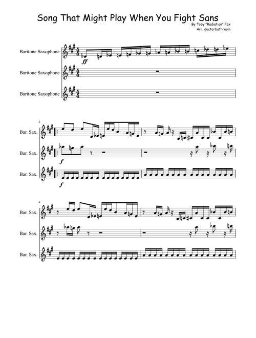 Song That Might Play When You Fight Sans