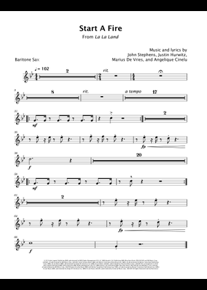Start A Fire (Arr. David Lartey) - John Legend (Baritone Sax Solo)
