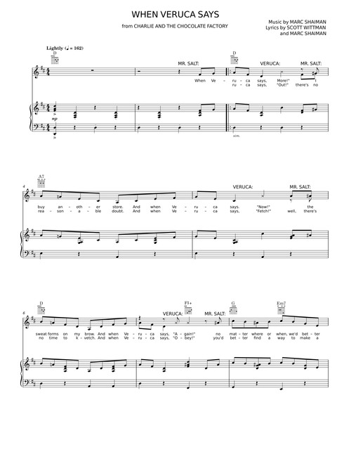 When Veruca Says - Marc Shaiman and Scott Wittman
