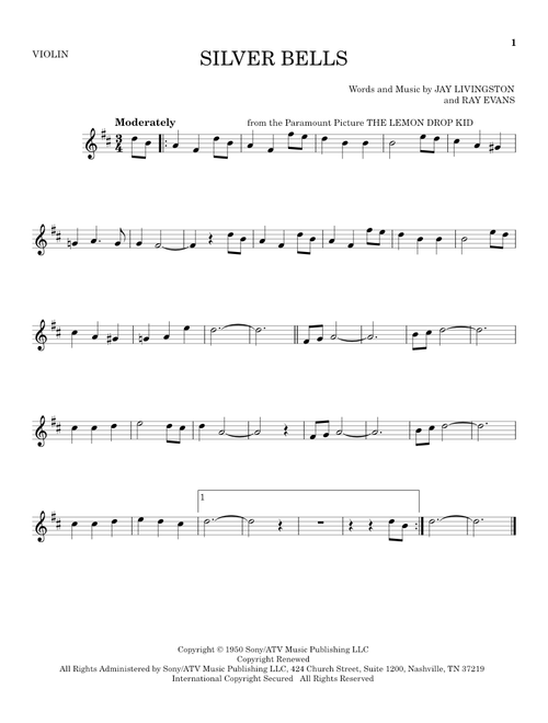 Silver Bells - Jay Livingston & Ray Evans, Ray Evans, Jay Livingston (Violin Solo)
