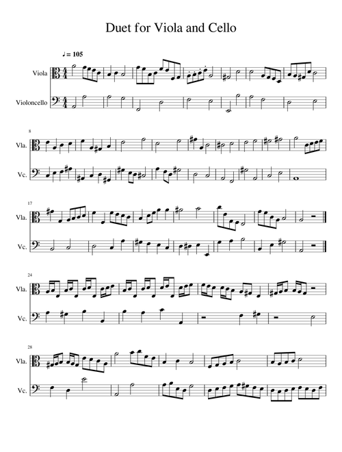 Duet for Viola and Cello 