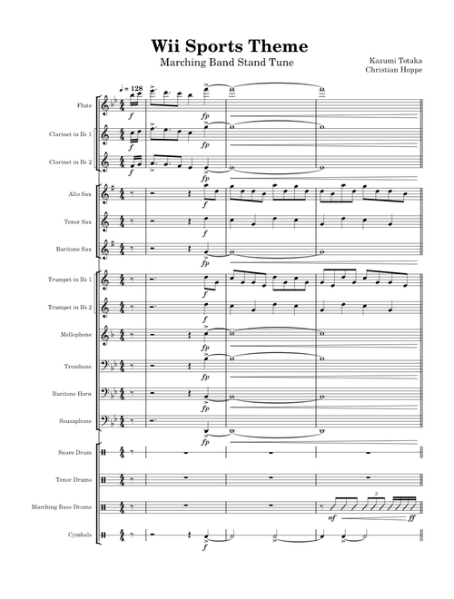 Wii Sports Theme Marching Band Arrangement
