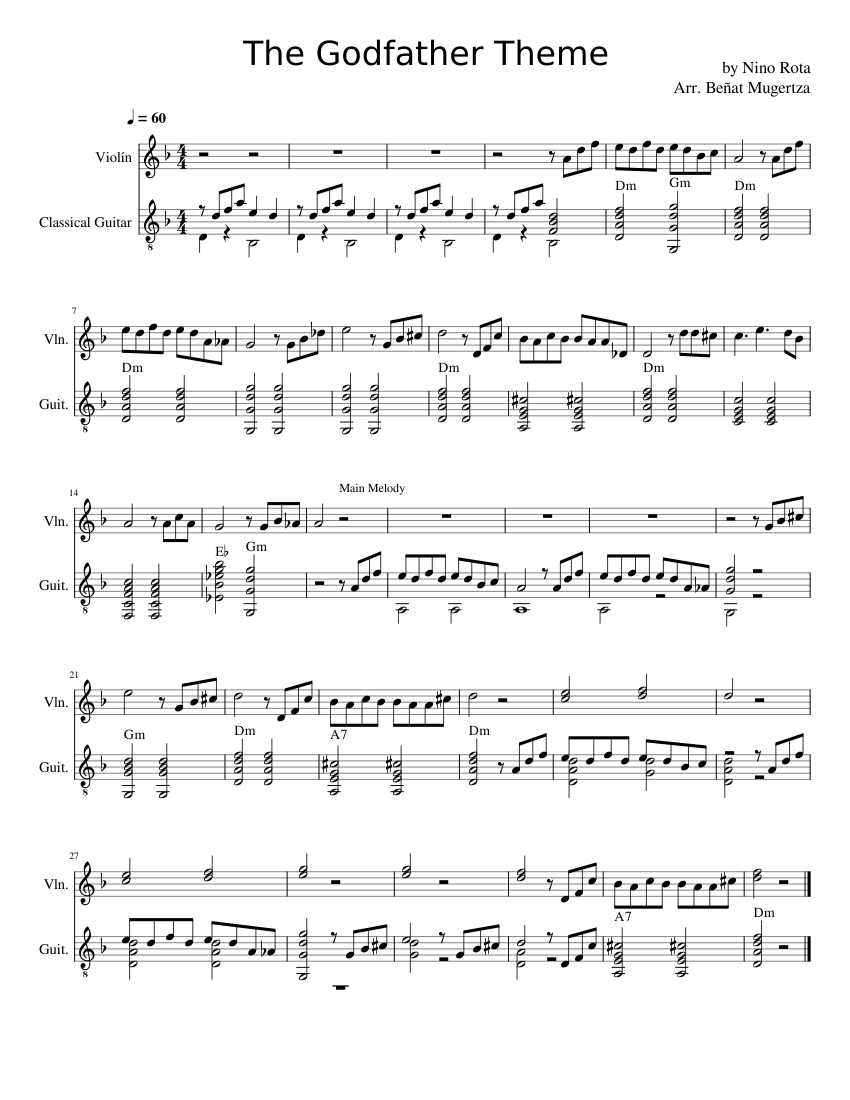 Godfather classical guitar on sale