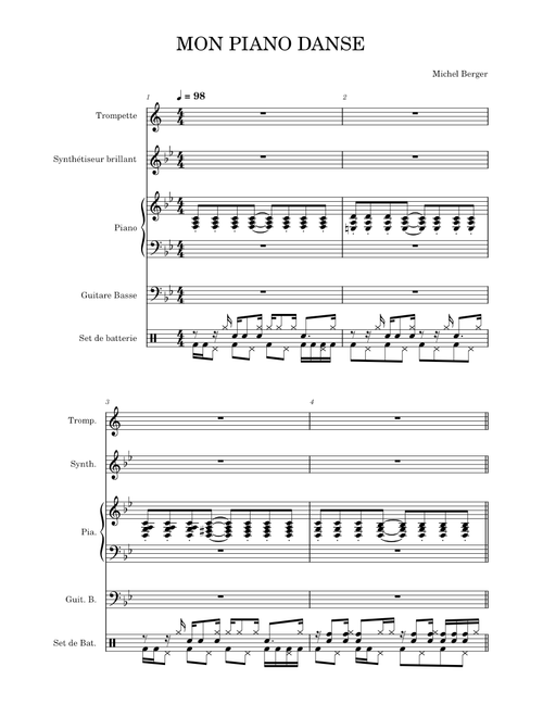 mon piano danse – Michel Berger