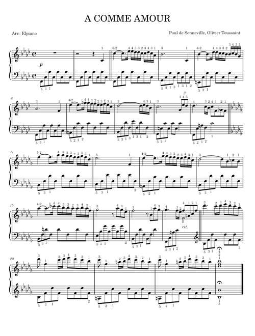 A comme Amour - Paul de Senneville