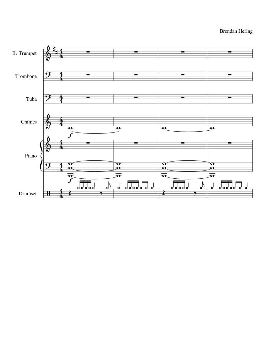 TOP GUN Anthem (My version) Sheet music for Piano, Trombone, Tuba
