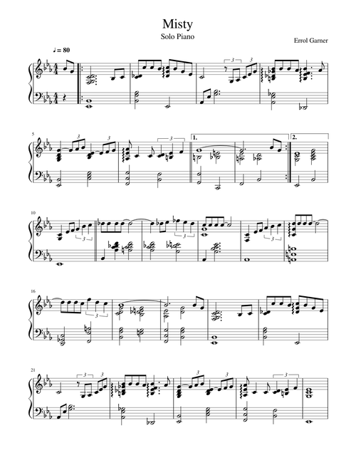 Misty (Piano Solo)