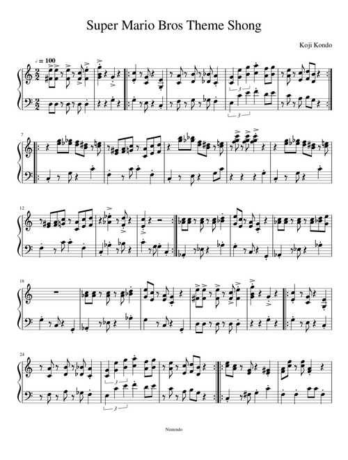 Super Mario Bros Theme Shong
