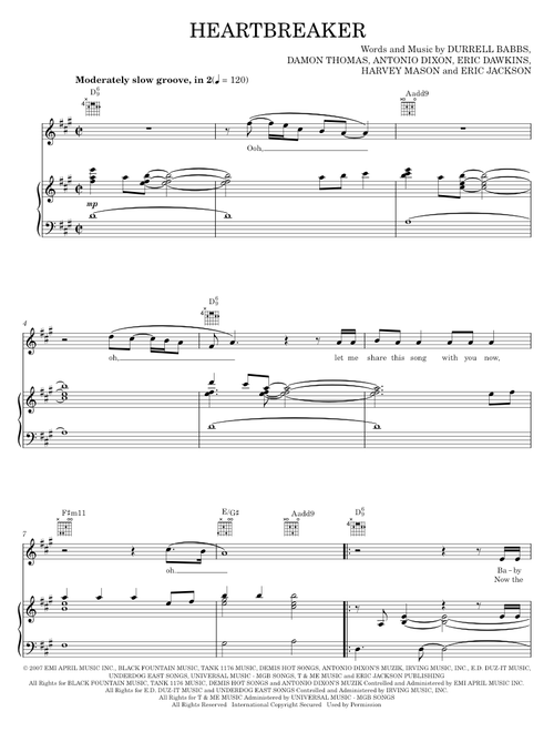 Heartbreaker - shark tank (Piano-Vocal-Guitar)
