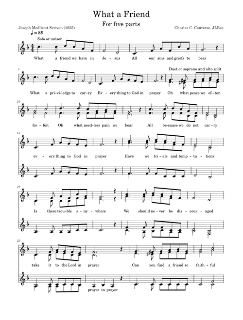 What A Friend - Hymn re-arrangement