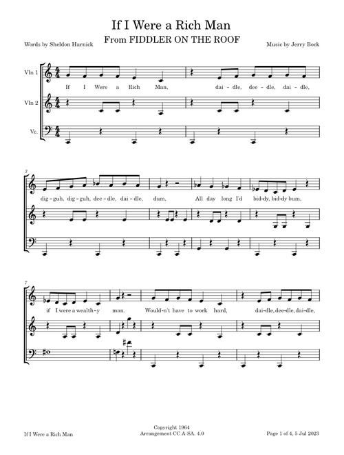 If I Were a Rich Man – Fiddler On The Roof