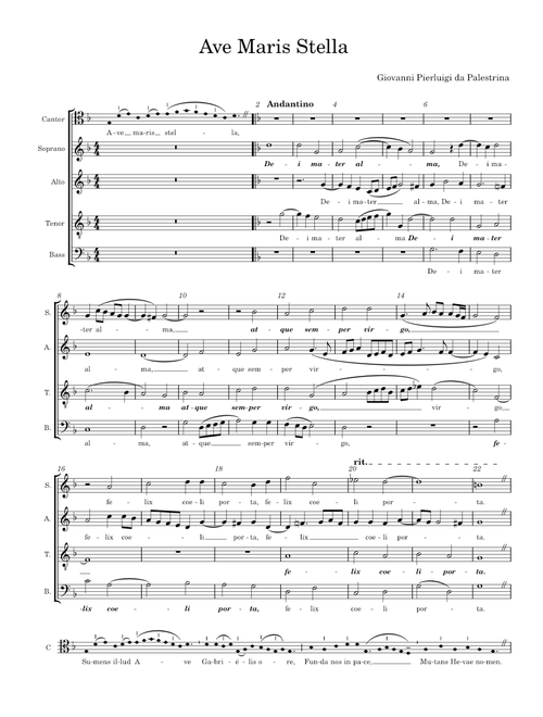 Ave maris stella – Giovanni Pierluigi da Palestrina