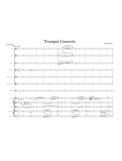 Hayden's Trumpet Concerto Full Score