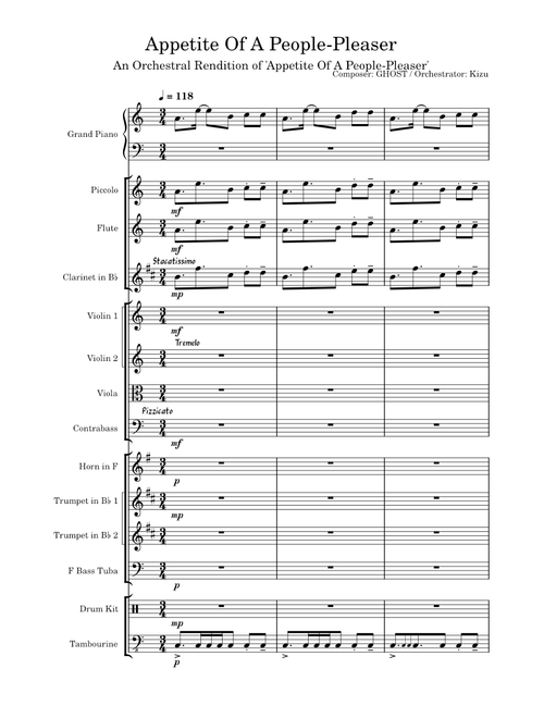 Appetite of a People-Pleaser Orchestral – Ghost
