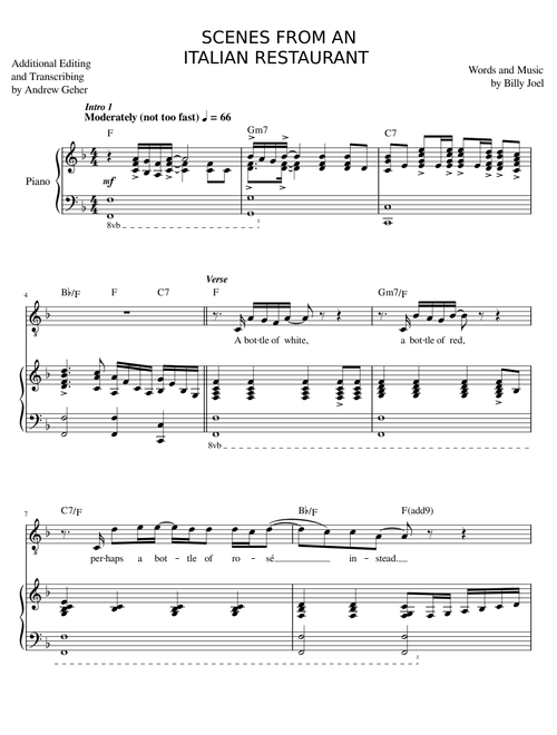 Scenes from an italian restaurant – Billy Joel Scenes From An Italian Restaurant – Billy Joel