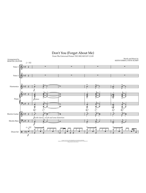 Don't You (Forget About Me) (Arr. Remi De Ceuster) - Hawk Nelson (Jazz Combo)