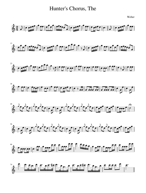 Weber - The Hunter's Chorus