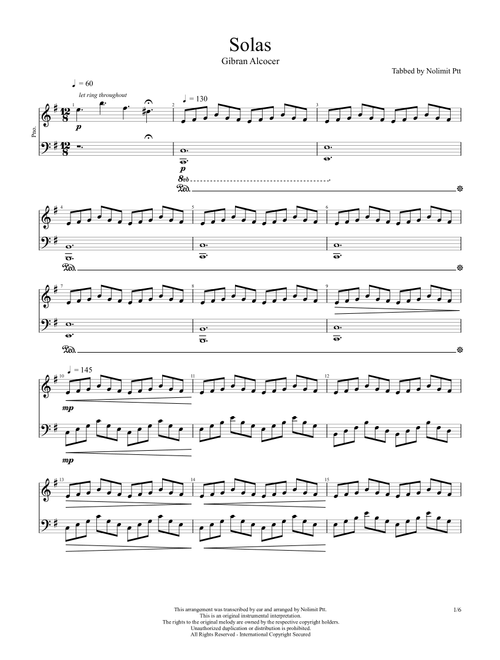 Solas - Gïbran Alcocer (Piano Solo)