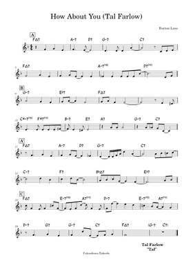Free How About You by Burton Lane sheet music | Download PDF or