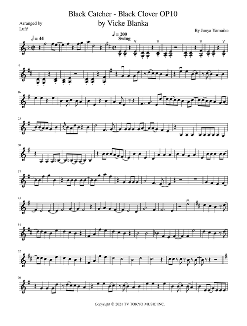 Black Catcher (Arr. Lufé) - Junya Yamaike (Violin Solo)