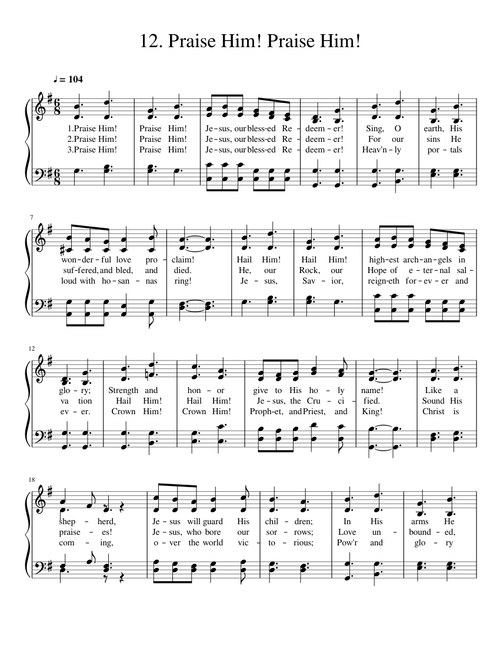 12. Praise Him! Praise Him!