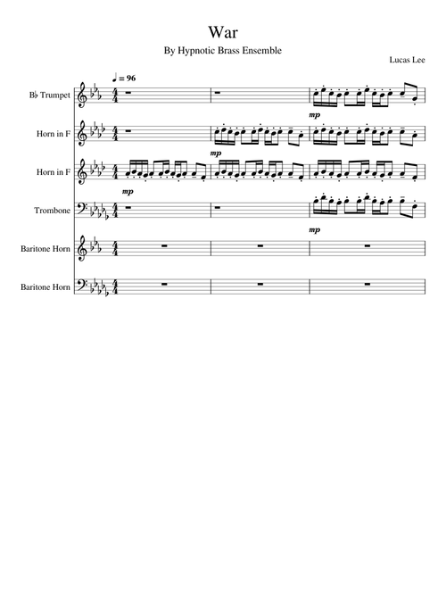 War – Hypnotic Brass Ensemble War arranged by Lucas Lee