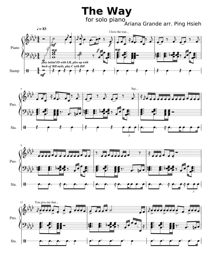 ariana grande piano sheet music pdf
