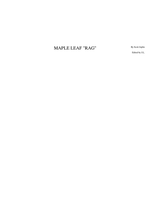 Maple Leaf Rag
