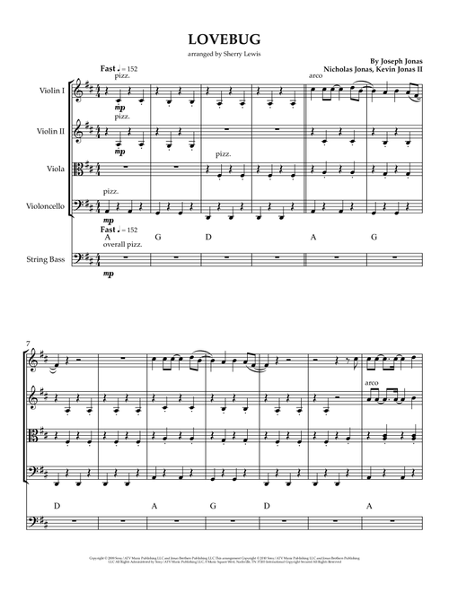 Lovebug (Arr. Sherry Lewis) - Jonas Brothers (String Ensemble)