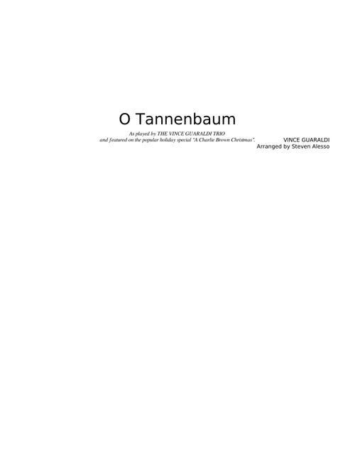 O Tannenbaum
