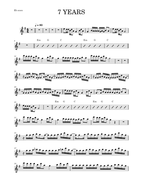 7 years – Lukas Graham (ALTO SAX RMX)