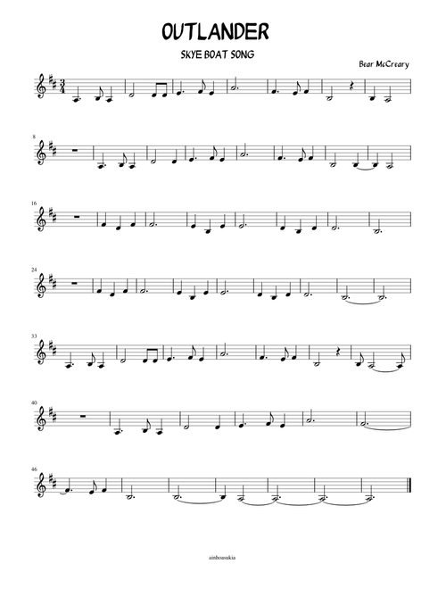 OUTLANDER "Skye boat song" - Bear McCreary