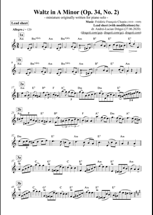 Valse Lente en La mineur Op.34 No.2 - Frédéric Chopin Sheet Music