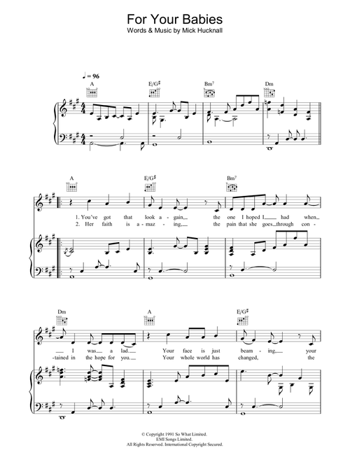 For Your Babies - Simply Red (Piano-Vocal-Guitar (Piano Accompaniment))