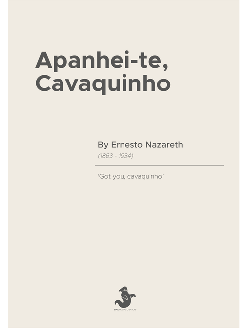 Apanhei-te, Cavaquinho (Arr. Bisdre Santos) - Ernesto Nazareth (Instrumental Duet)