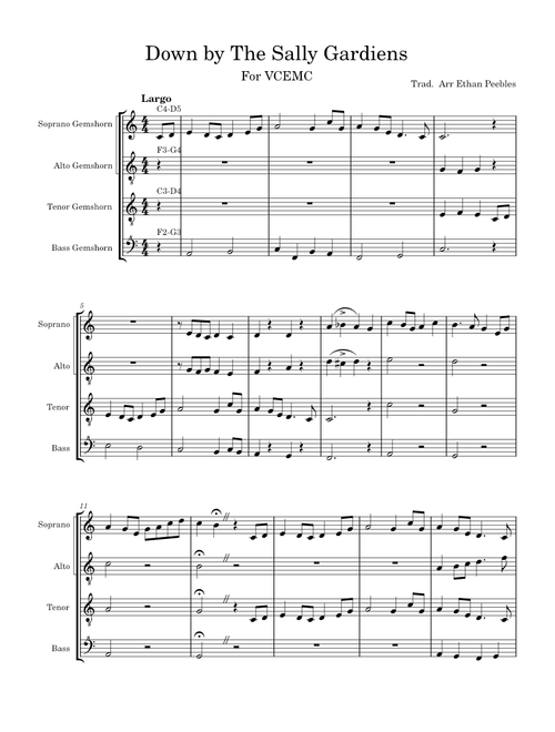 Down by the Salley Gardens – Misc Traditional